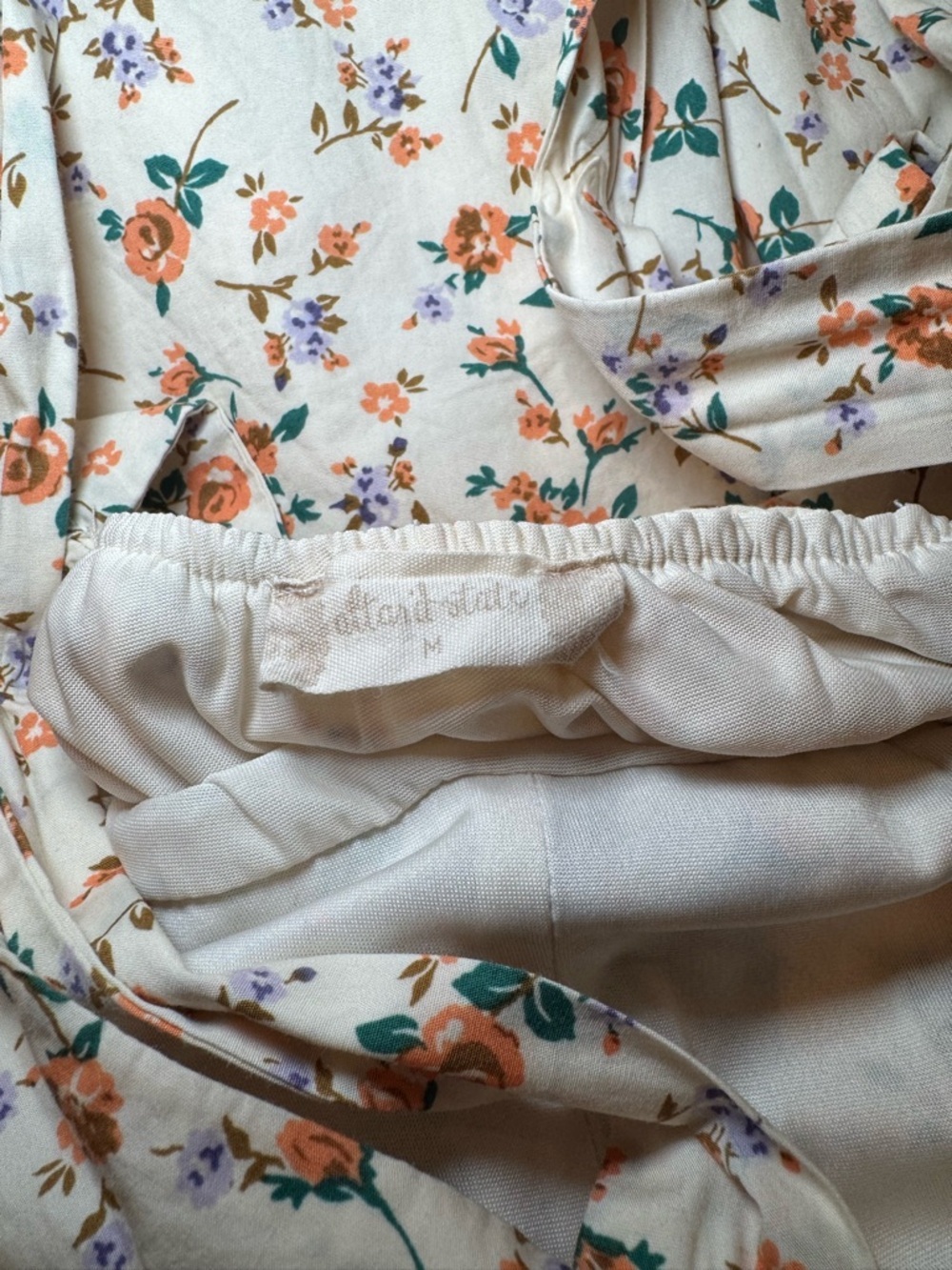 Altar'd State Cream Floral Sundress with Orange & Green Accents - Picture 8 of 9